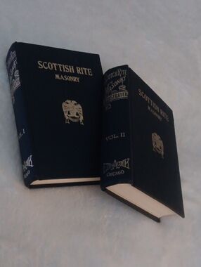 Scottish Rite Masonry Hardcover Books - Navy Blue with Gold Foil